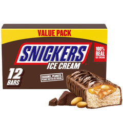 Snickers Ice Cream Chocolatey Caramel Peanut Butter Ice Cream Bars - 24 fl oz/12ct