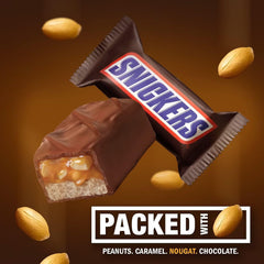 Snickers 1 LB Original Fun Size Rich Milk Chocolate with Creamy Caramel Center Bulk Packaging - Great for Schools, Offices, Home & More!