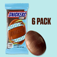 Snickers Candy Eggs Milk Chocolate Easter Basket Stuffers - 6.6oz/6pk